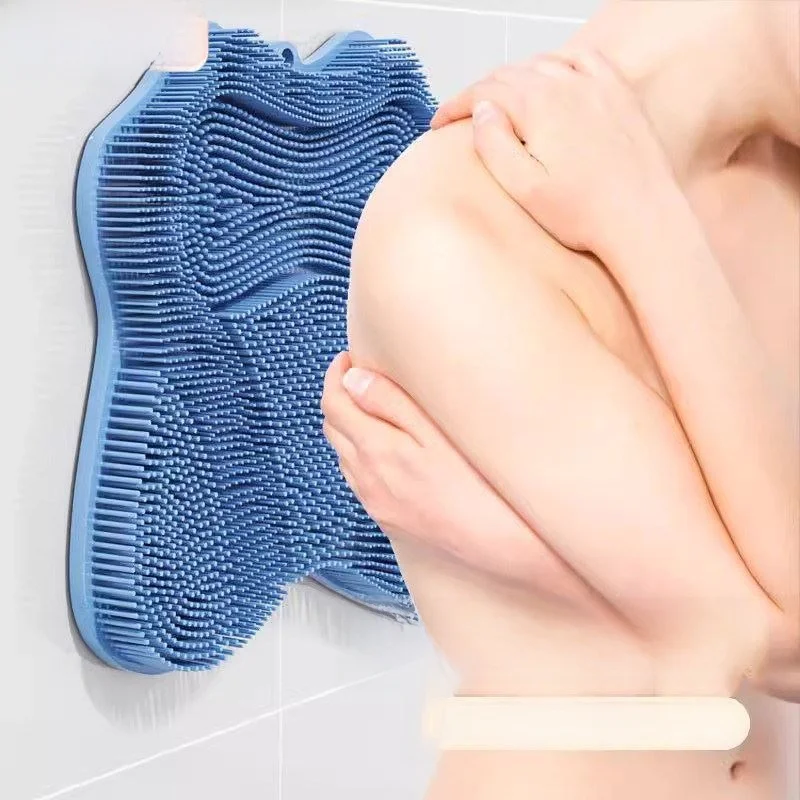 背中洗いバスブラシ-女性専用吸水性壁掛けバスブラシ-レディースバスツール-背中洗浄ケアスクラバー