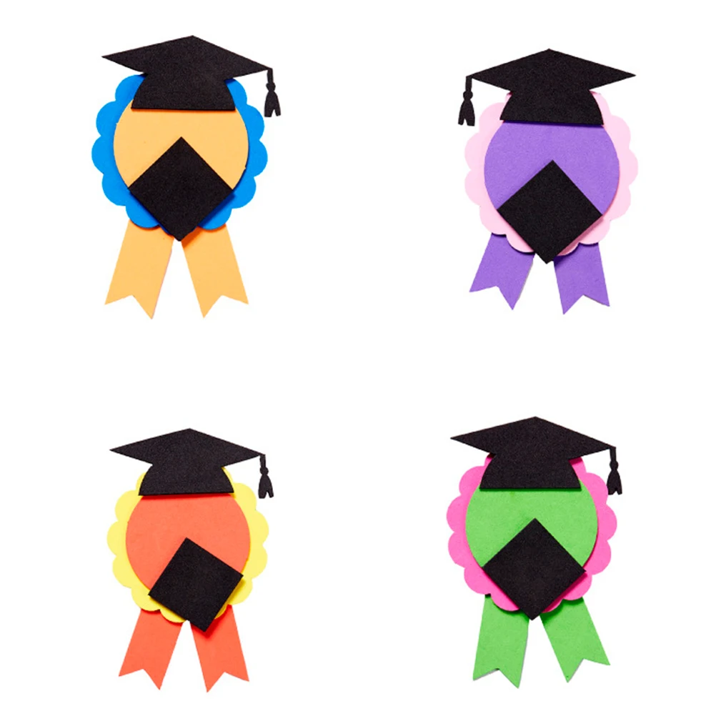 

6pcs Graduation Medals Award Durable DIY Material Kids School Supplies Creative Educational Craft Kindergarten Decor