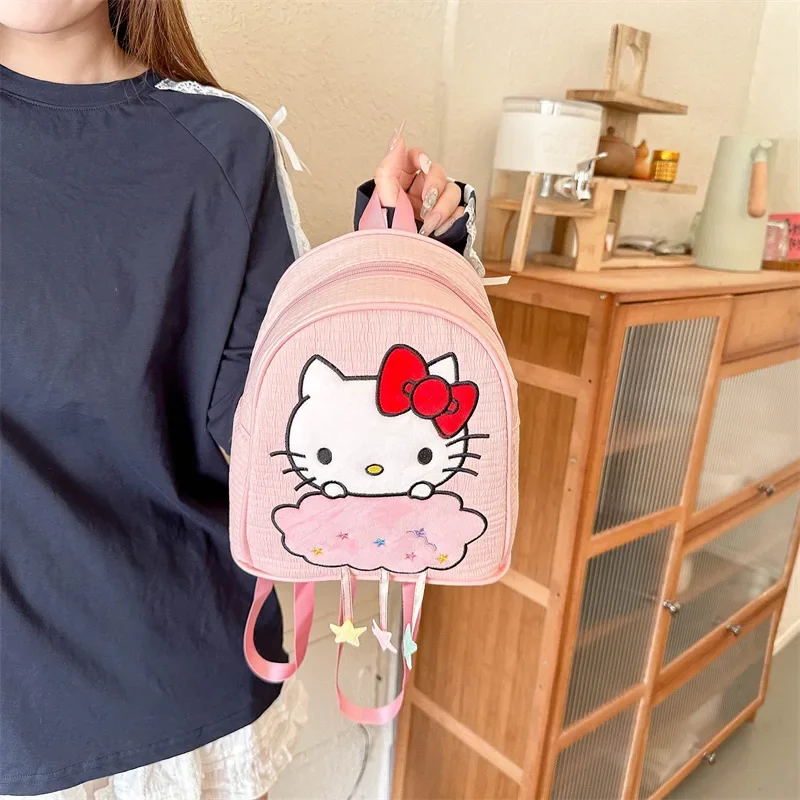 Kawaii Hello Kitty Kuromi Cartoon Backpacks Cute Anime My Melody Cinnamoroll Student School bag Sac A Dos Bag Fans Birthday Gift