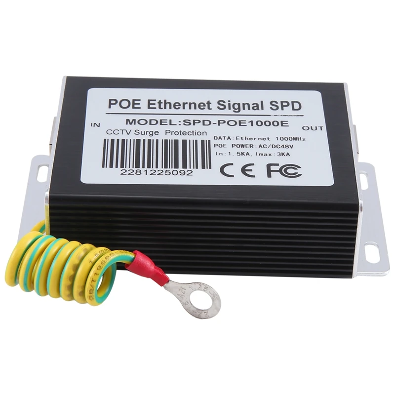 

Single-Channel Gigabit POE POE Ethernet Signal 1000Mbps SPD Preventer For CCTV IP Cameras Parts