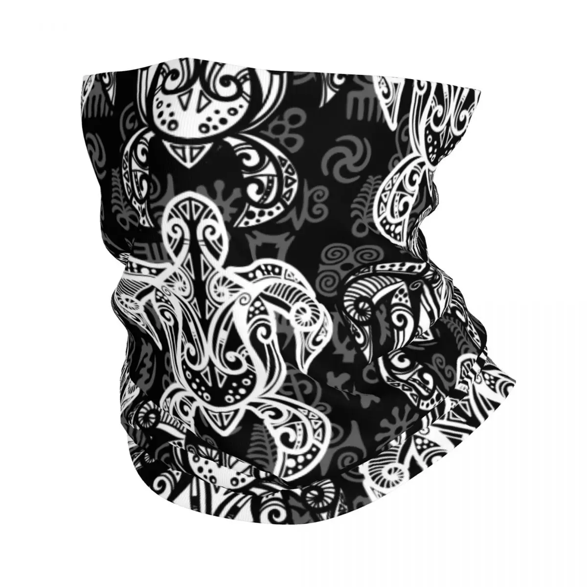 

Tribal Polynesian Style Thin Wrap Scarf Bandana Maori Neck Gaiter Face Cover Headband