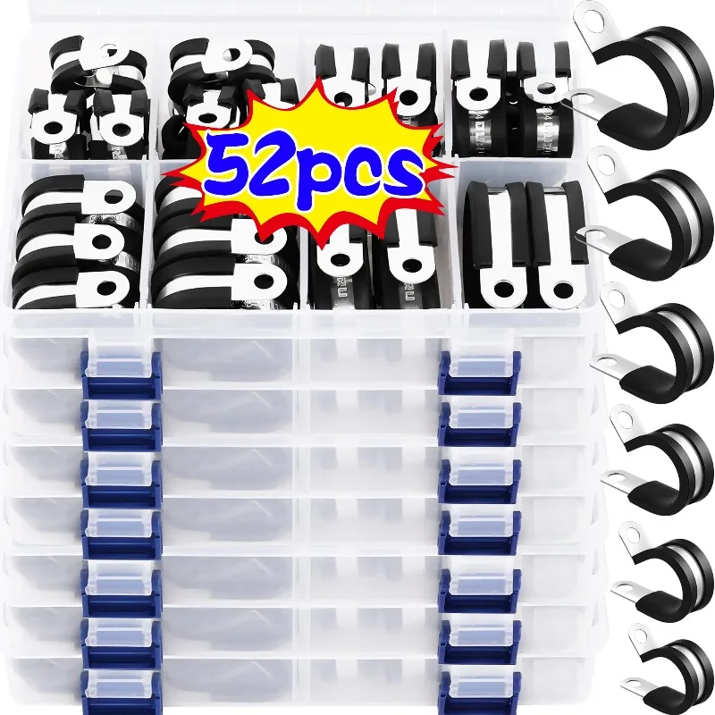 

6-19 мм шланг из нержавеющей стали, фиксированный зажим, резиновый R-образный кабель, монтажные шланги, крепежные зажимы, крепежные детали для оборудования, оптовая продажа