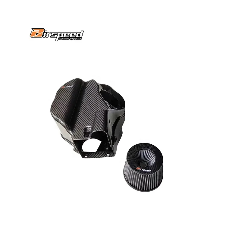 

Airspeed Brand Light Weight and High Strength 100% Carbon Fiber Cold Air Intake System For audis A8 3.0T