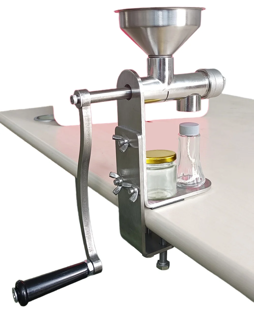 Small Manual Hand - Operated Home - Use Oil Press Machine for Peanut Olive and Coconut Oil Extraction
