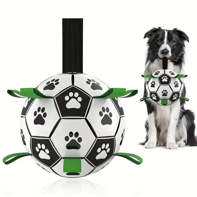 Pelota de juguete para perros، pelota de allenamiento para mascotas، pelota de futbol de alto rebote، juguete infable reciclab #6