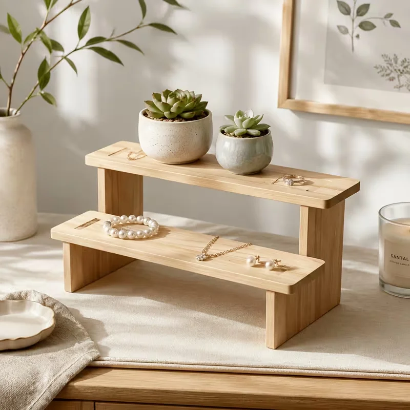 Jewelry Storage Racks Practical Shelves for Displaying Small Sculptures Green Plants And Doll Storage Organizer