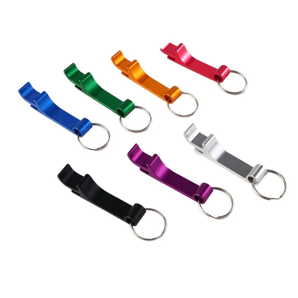 Colorful Aluminum Alloy Kitchen Gadgets Beverage Party Favor Gifts Wedding Supplies Keychain Bottle Opener Beer Bottle Opener