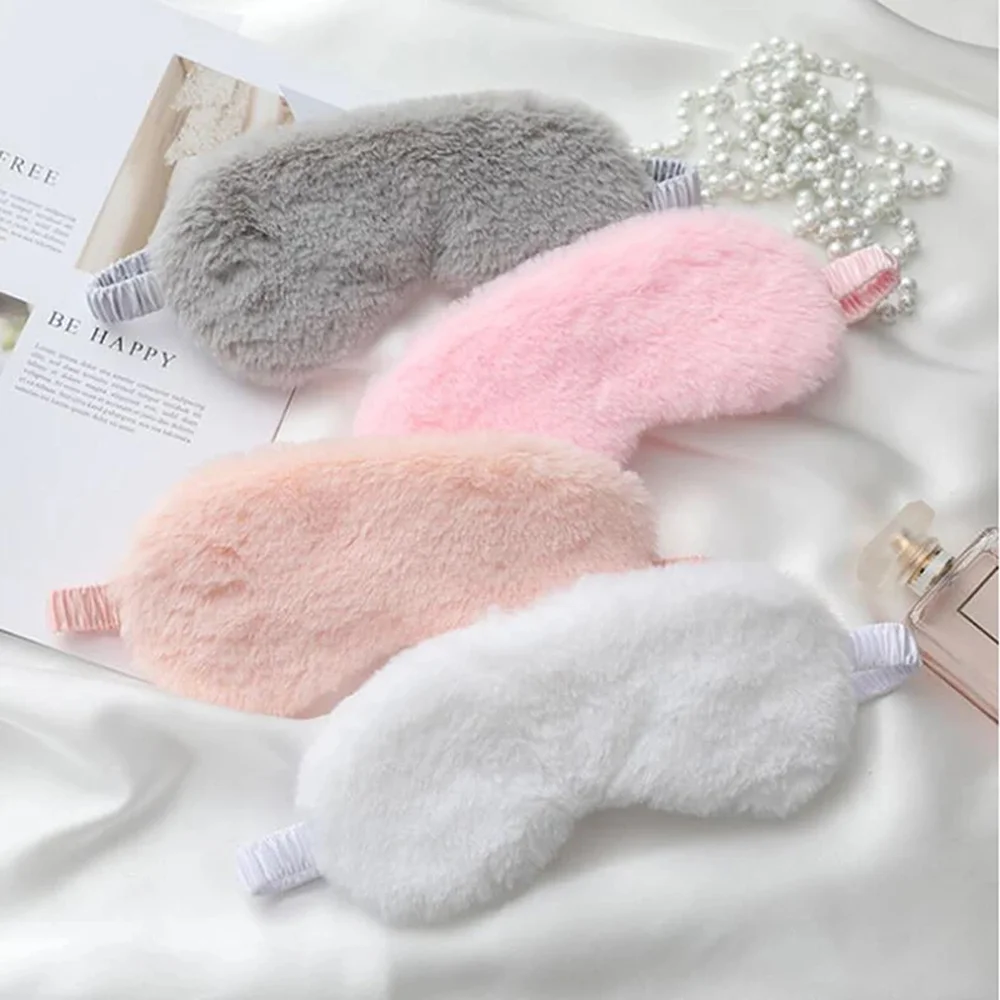 Plush Sleep Eye Mask  Lightproof Eye Covers Night Dream Mask Sort For Man Women Breathable Nap Rest Blindfold to Sleep Better