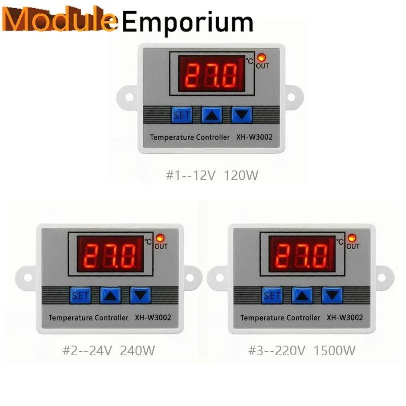 W3002 XH-W3002 digital termostato temperatura controlador interruptor bordo DC 12V 24V AC 110V 220V