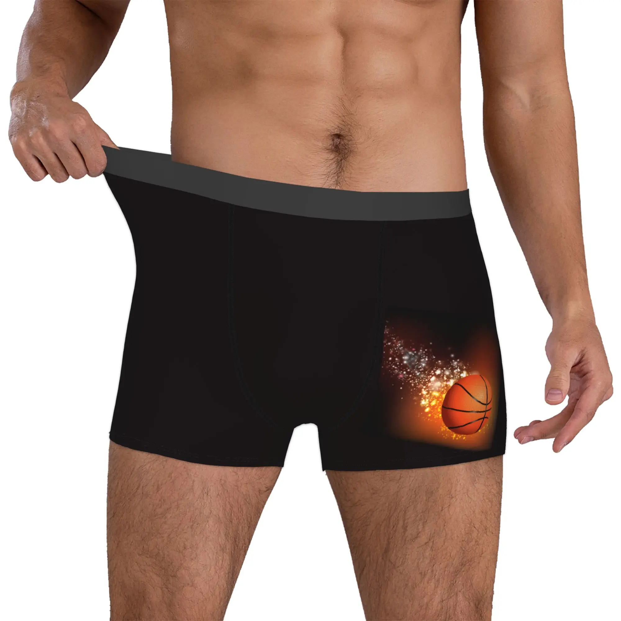 

Custom Fire Basketball Boxers Shorts Mens Briefs Underwear Novelty Underpants