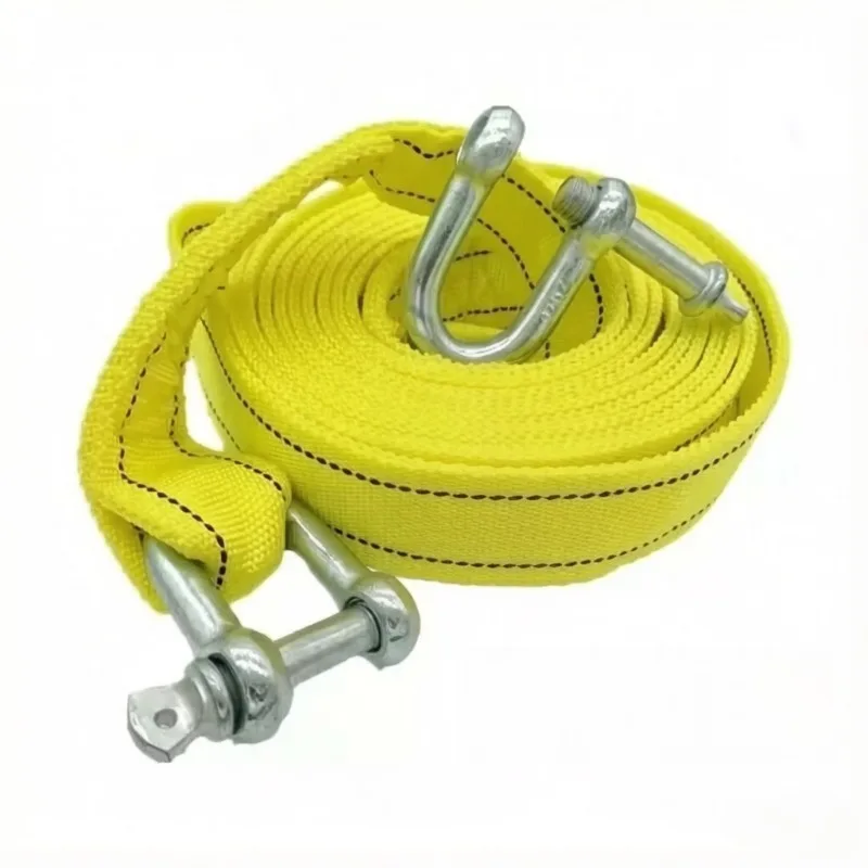 Câble de remorquage robuste pour voiture 3m/4m/5m 3T/5T/8T, Corde de remorquage, Sangle de traction avec crochets, Accessoires de récupération routière pour fourgonnettes et voitures