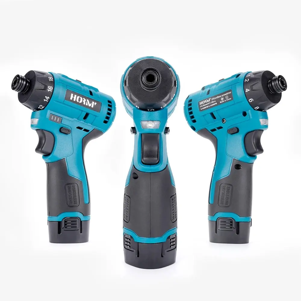 Hormy Brushless 18+1 Mini Electric Screwdriver 12V Screw Driver Cordless Drill Carpenter Tools For Makita 10.8V Lithium Battery