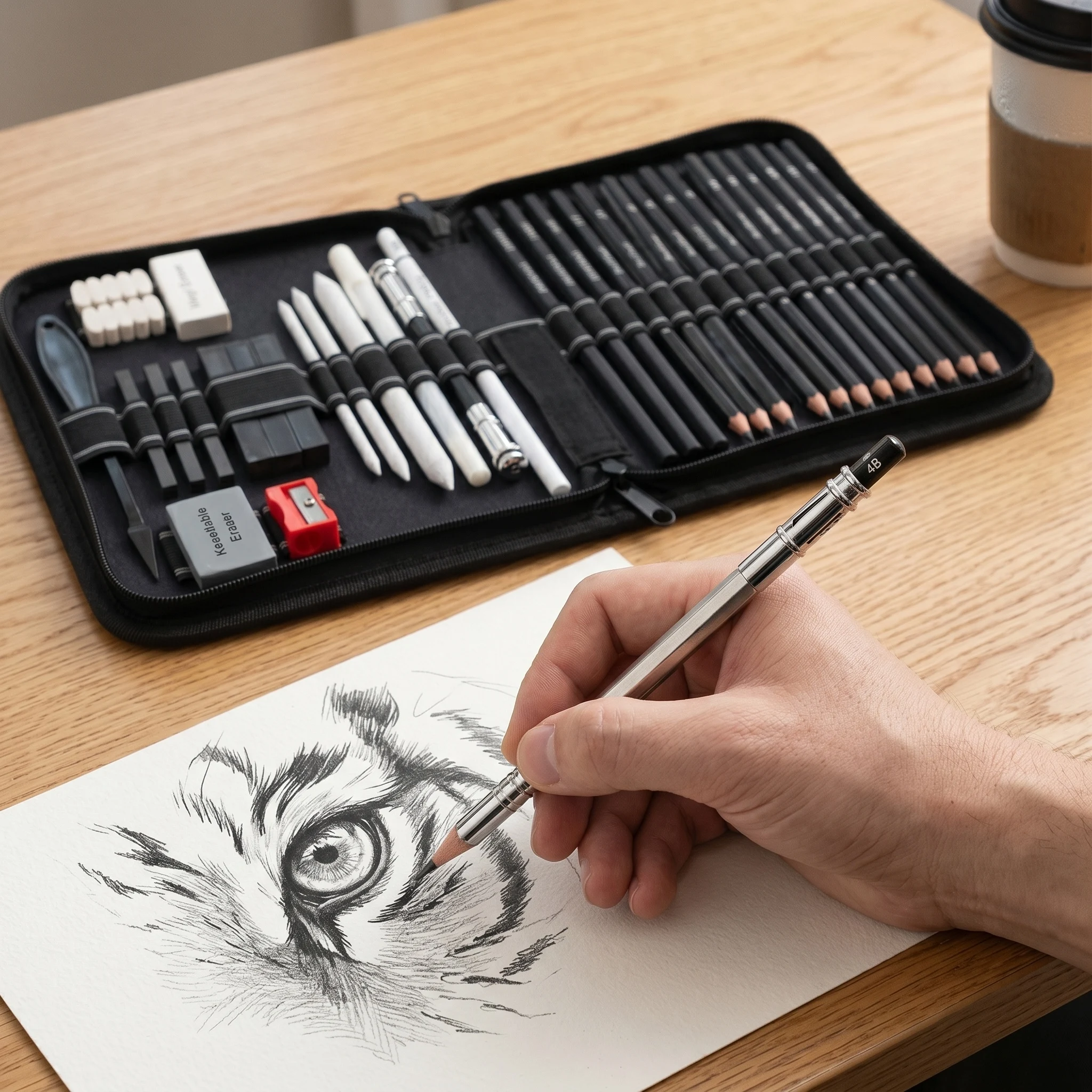 18/29/44pcs Sketch Set, Graphite and Charcoal, Professional Art Painting Kit for Artists, Adults, Ideal for Shading