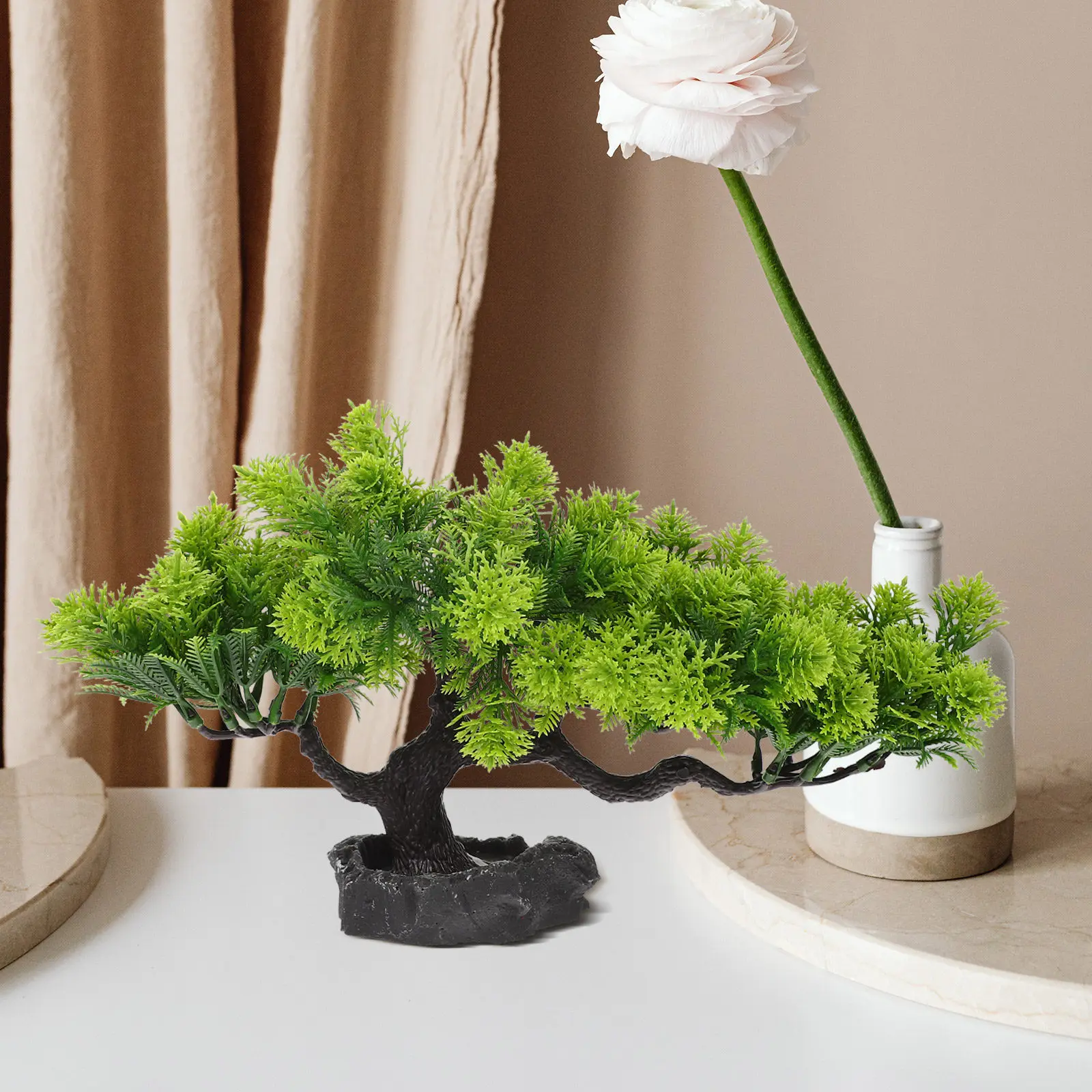 

Искусственная сосна премиум-класса для декора суши-тарелок, украшение для блюд японских ресторанов, реалистичные искусственные растения для холодных закусок в помещении