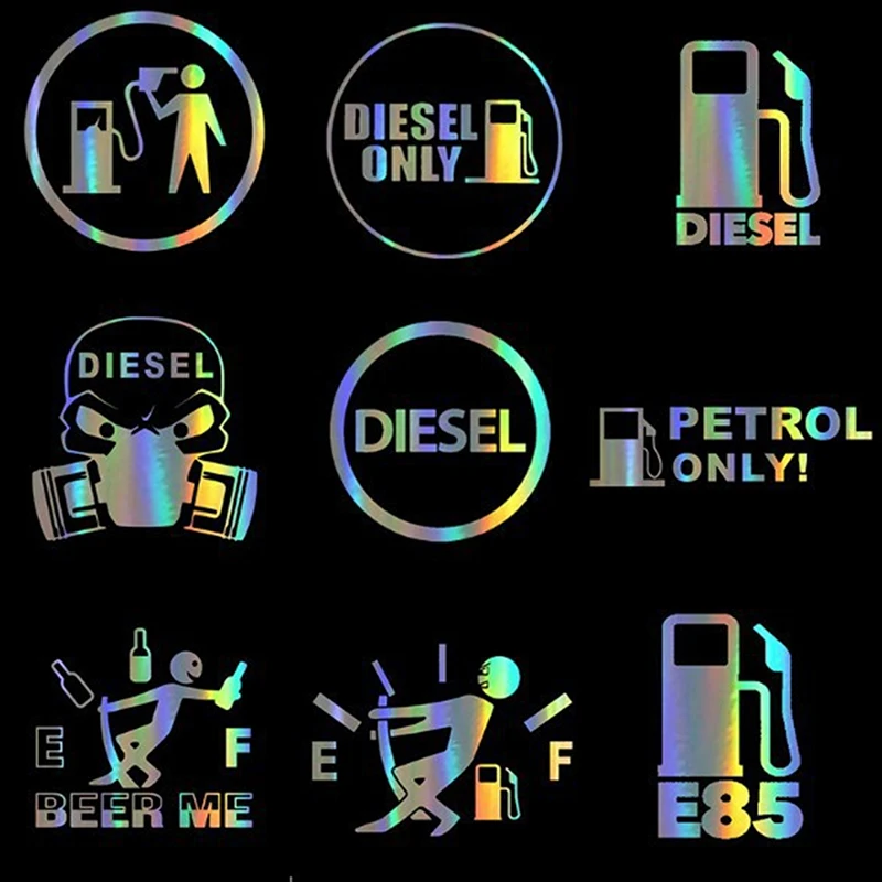 

Funny Car Sticker Vinyl DIESEL ONLY Fuel Decals 3D Stickers Styling Creative