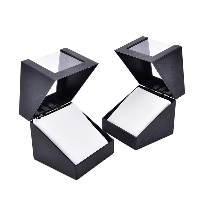 1pc wrist watch box 78*78mm plastic earring display storage holder jewelry casePlastic Wrist Watch Display Box