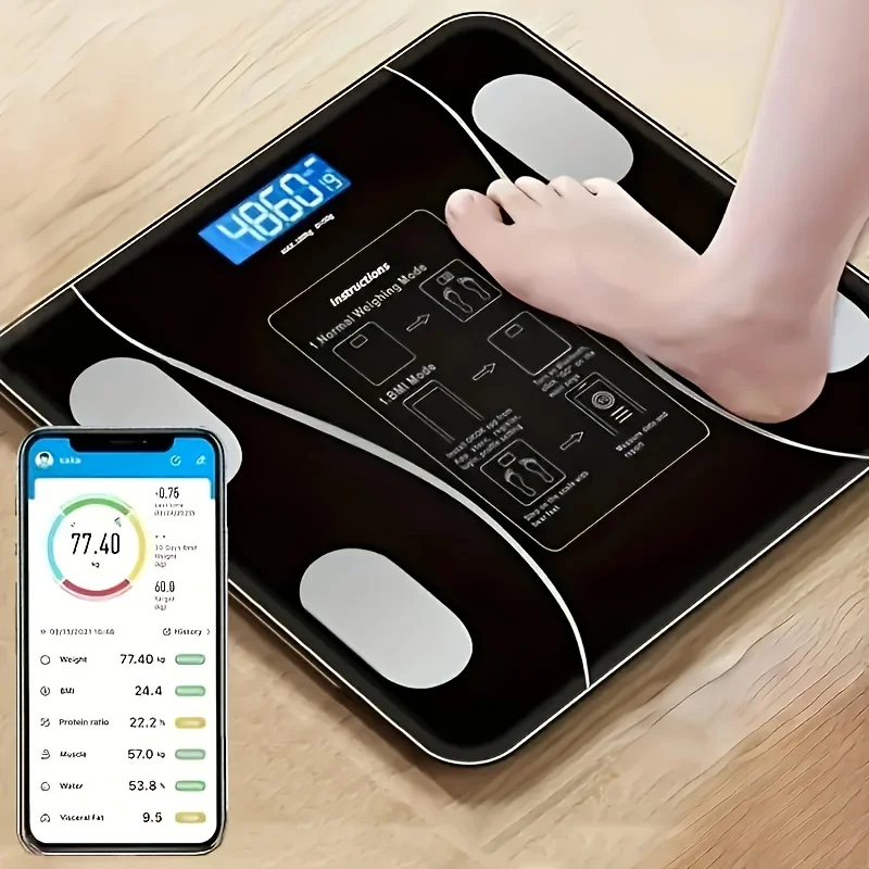 Intelligent Digital Body Scale With Backlit LED Display Screen,Weighing Up To 400 Pounds,Ideal for Weight Management & Fitness