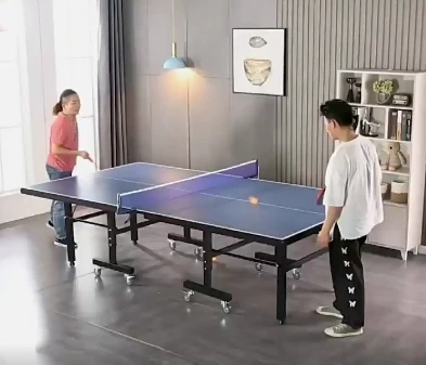 Full Size Durable Movable Indoor Foldable Table Tennis Table Banana Land Wood