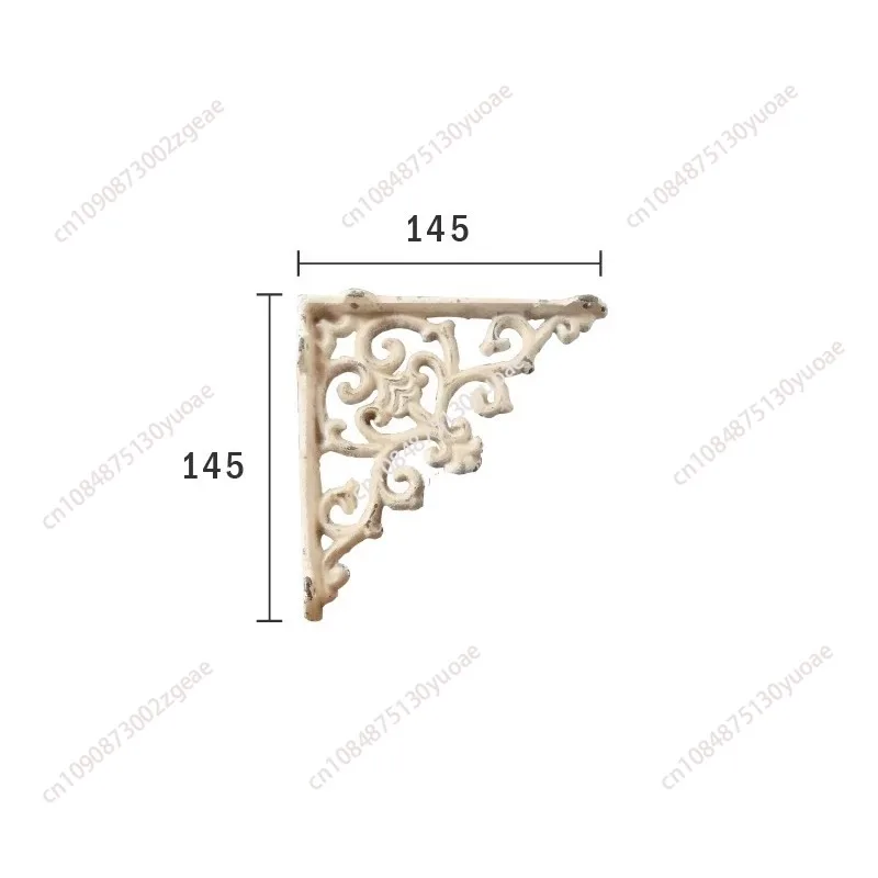 Vintage Distressed Cast Iron Bracket with Classic Floral Design – Available in White, and Black