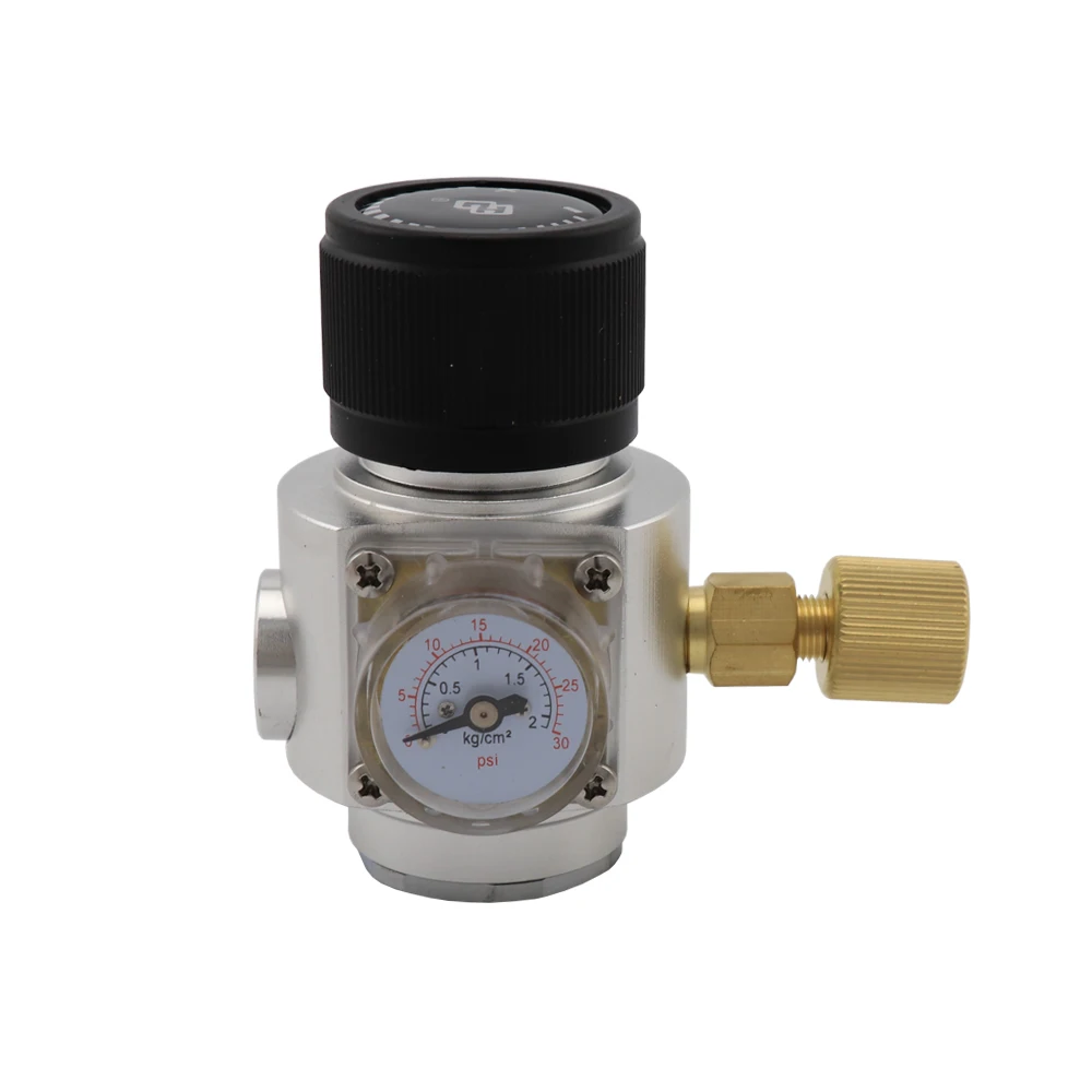 Portable Mini CO2 Regulator with 0-30psi Pressure Gauge 3/8