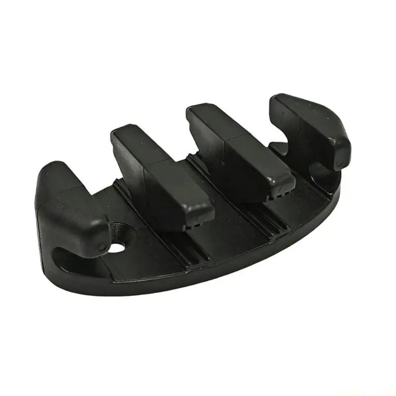 U2JB Black Nylon Rope Holder Paddling Deck Rope Guide Mount, Resin Line Route Base with Two Fastener for Routine Rope Guidance