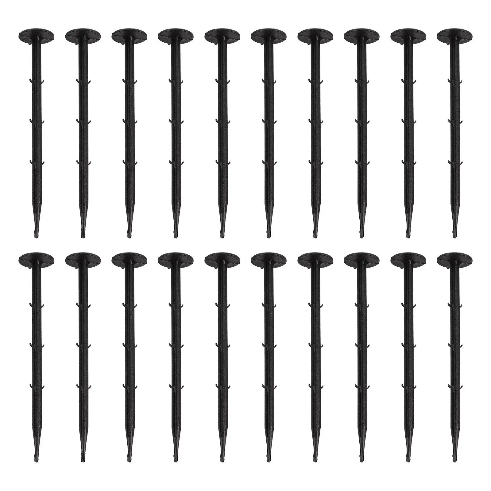 

100Pcs Plastic Ground Pegs Tent Fixing Stakes Outdoor Camping Lawn Garden Securing Tools Greenhouse Plant Support Accessories