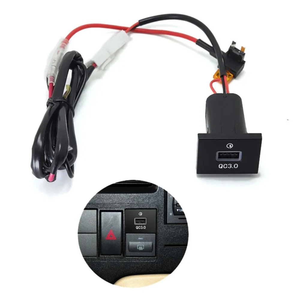 Car Fast Charge Adapter USB QC3.0 Interface Socket Power Outlet Switch For Ford Focus 2 mk2 09-11 Accessories