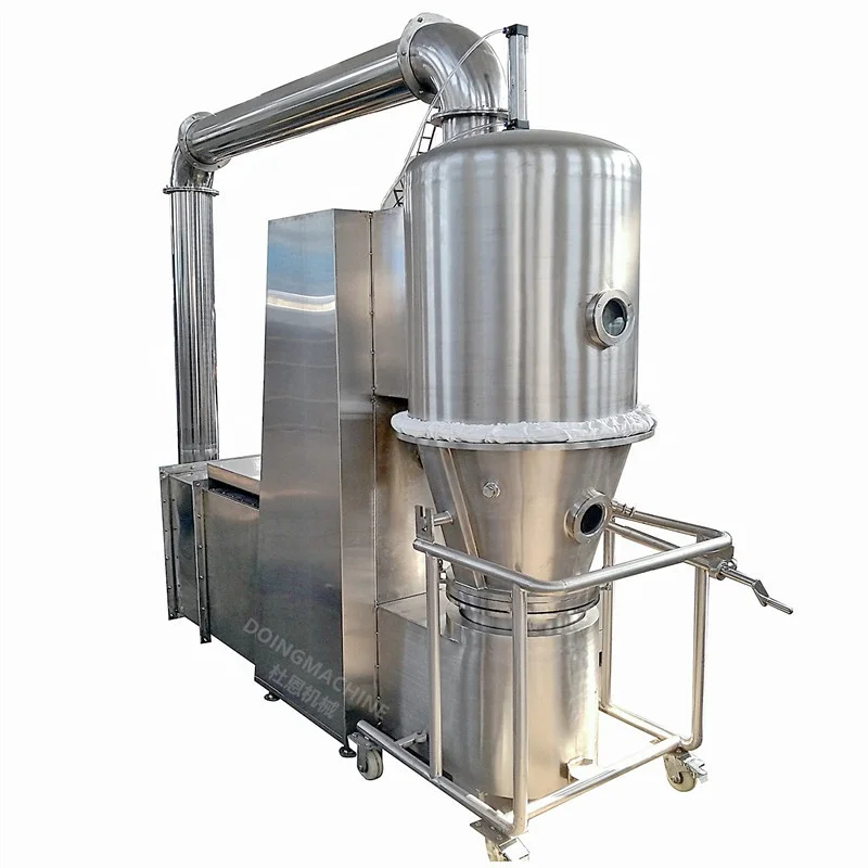 Powder particle vertical batch fluidized bed dryer