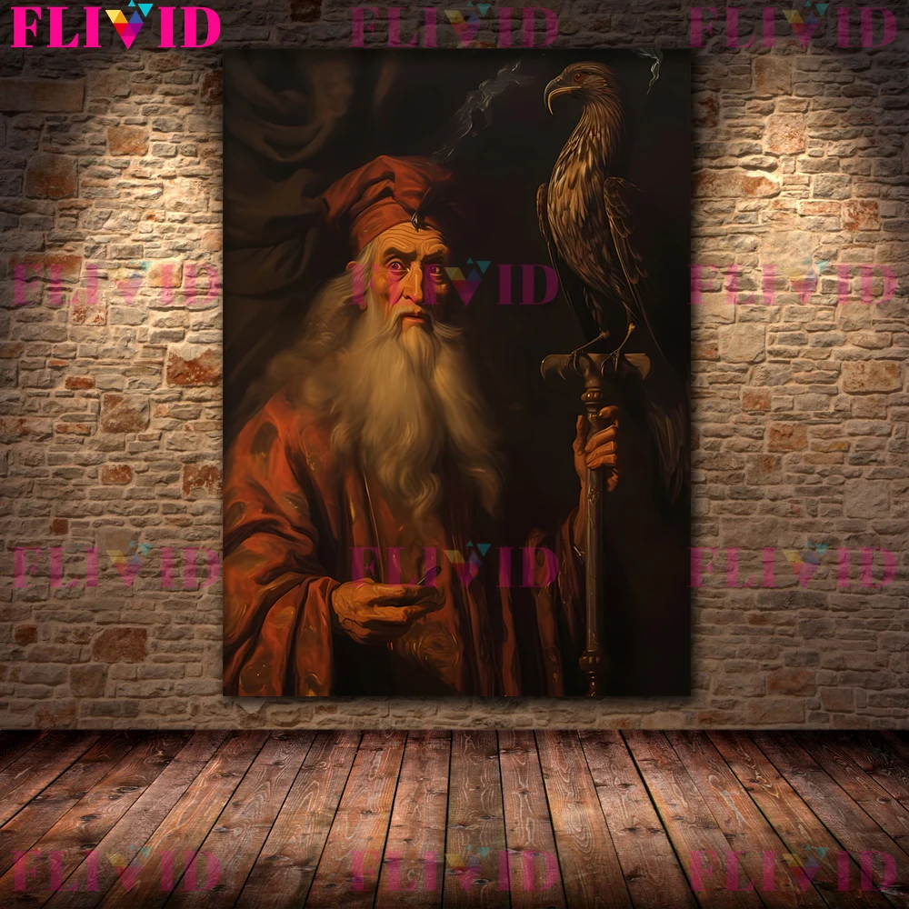 

Portraits Of Witches Gallery Wall Art Canvas Painting,Witchcraft And Wizardry Moody Dark Academia Witch Antique Art Poster Print