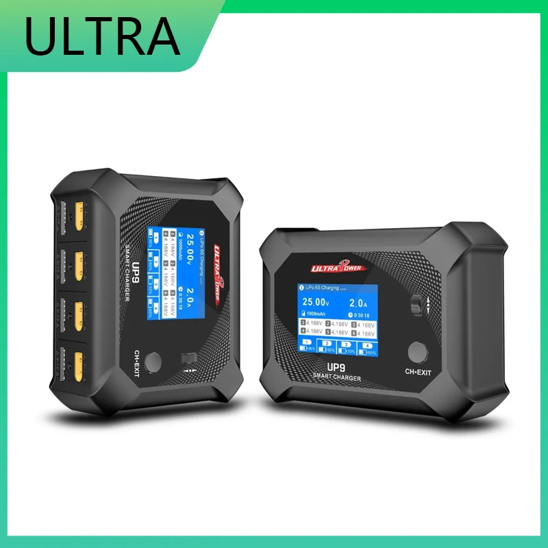 SkyCityFPV ULTRA New POWER UP9 200W Four Channels Smart Blance Charger AC100W /DC 200W Double Input Battery Charger