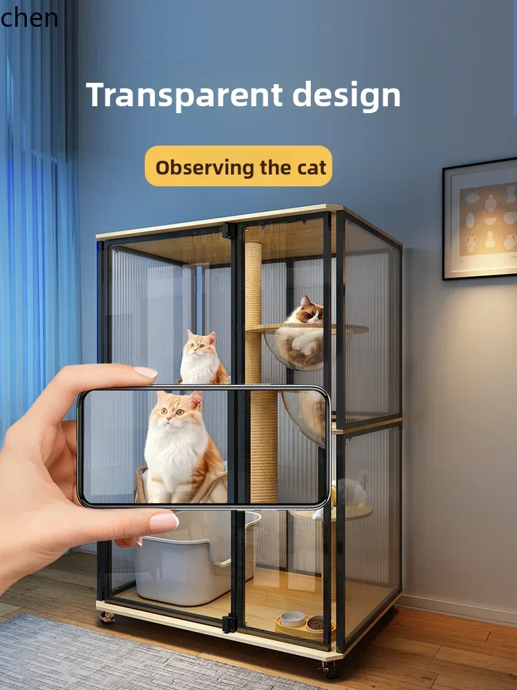 b11-7.1 panoramic cat villa cat cage household indoor large space universal in all seasons