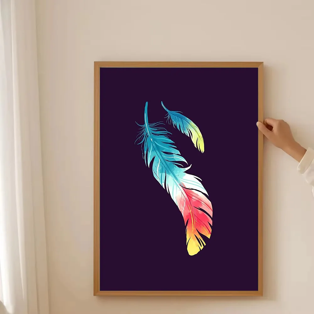 غير المؤطرة جدار الفن قماش يطبع طبيعة الطيور ريشة مجردة ديكور المنزل غرفة المعيشة ديكور غرفة ديكور هدية العصرية الجمالية #3