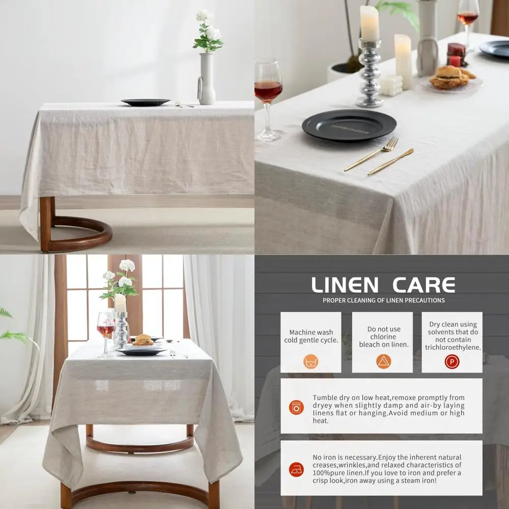 

Прямоугольная скатерть из чистого льна 84x60 дюймов, идеально подходит для столовой, свадеб и ресторанов, идеально подходит для Хэллоуина и Дня Благодарения