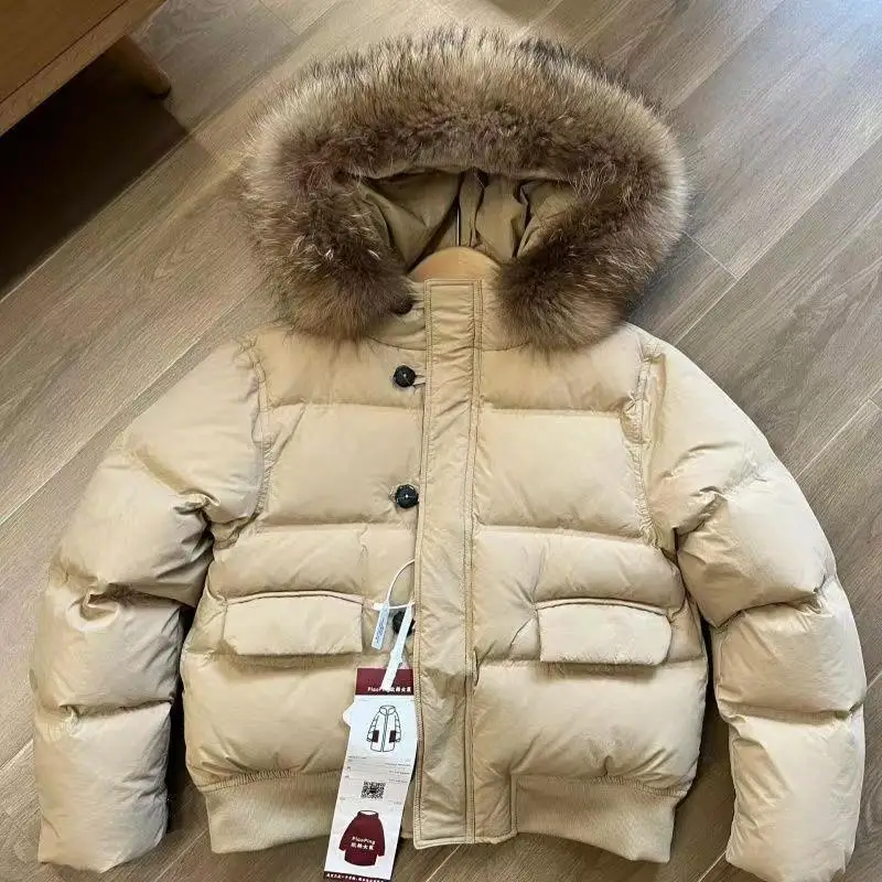 

Children's Down Cotton Jacket Winter Clothing New Girl Thickened Warm and Casual Cold proof Coat 130-170cm