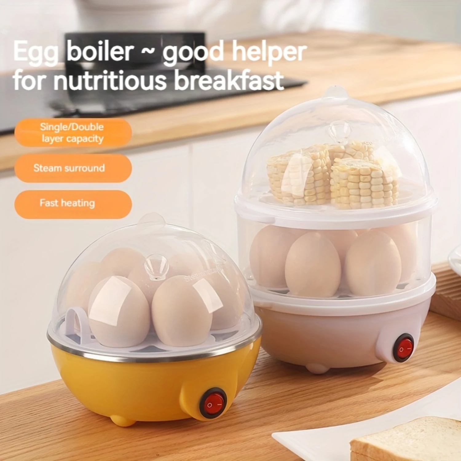 Multifuncional Automatic Egg Steamer, Faça o pequeno-almoço mais fácil, Faça