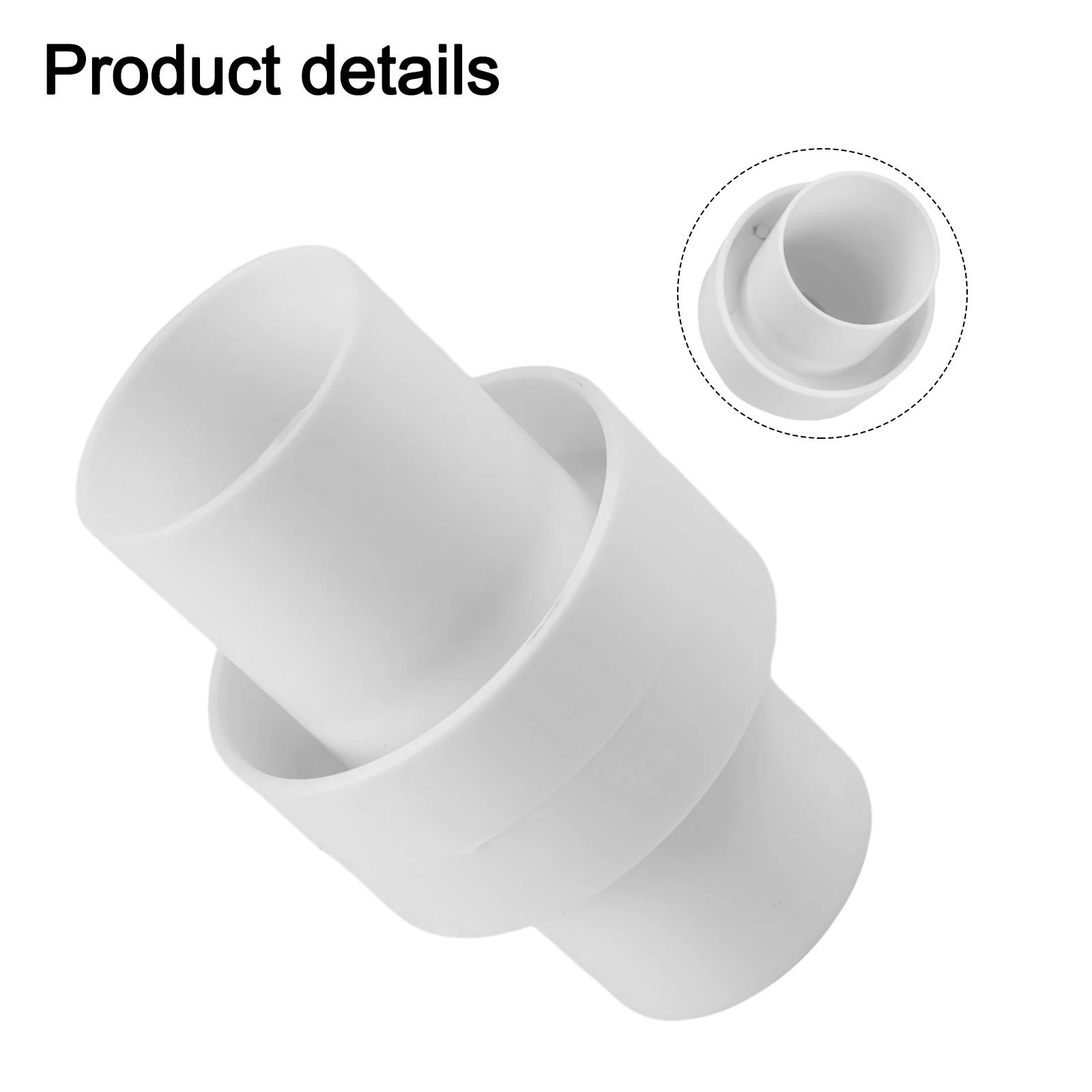 

1.5in Hose Adapter Pool Cleaner Connector Easy To Install Efficient Water Flow Long-lasting Reliability For Pool Cleaners