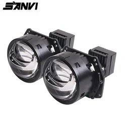 SANVI 2pcs A11Max Hyperboloid Bi LED Lenses for Hella 3R G5 Headlights Car Projector Upgrade H1 H4 H7 9005 9006 9012 Lamp