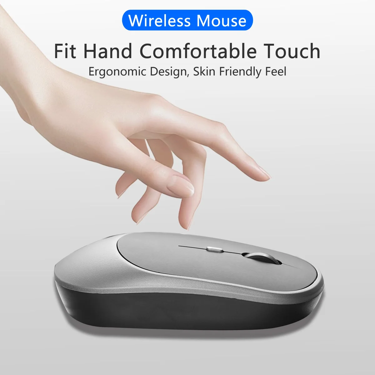 Mouse wireless Bluetooth 2.4G Mouse ergonomico silenzioso portatile Mouse da gioco per laptop iPad Tablet Notebook Telefono cellulare Ufficio