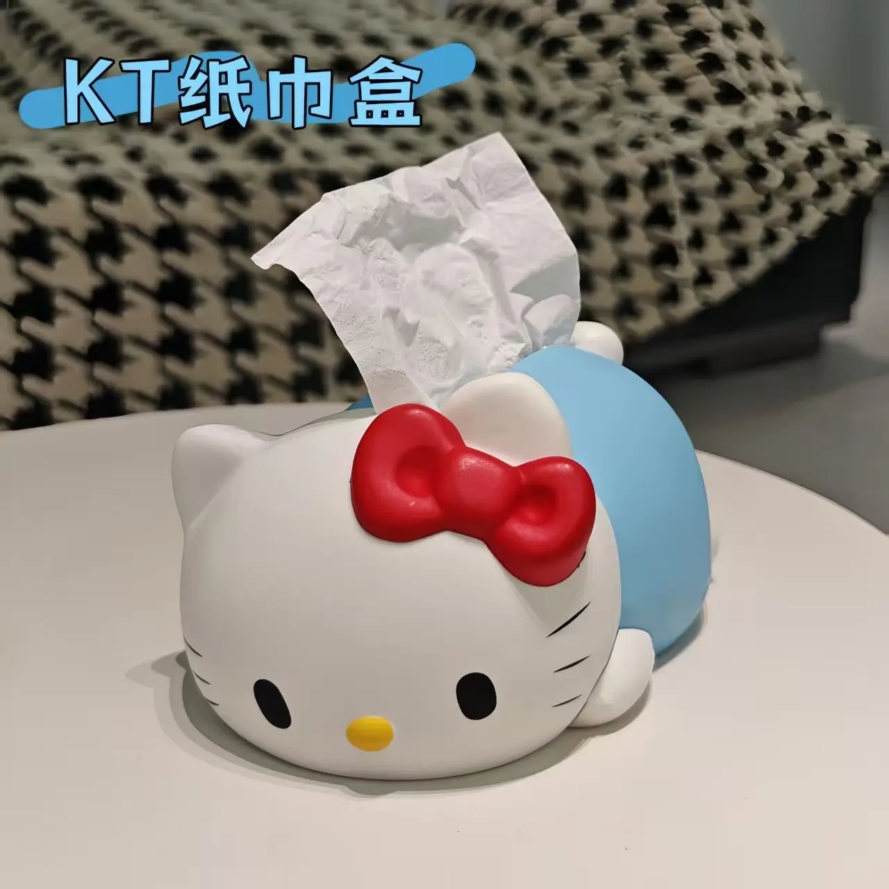 Hello Kitty Cute Tissue Box Storage Living Room Tissue Case Desktop Home Napkin Cartoon Girl Table Decoration Organizer Holder view 2