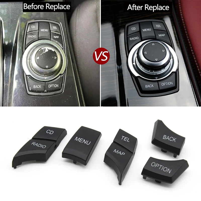 For BMW 1 2 3 4 5 6 7 X3 X4 X5 X6 F20 F22 F30 F34 F36 F10 F02 F06 F25 F15 Interior Car CIC IDrive Multimedia Control Buttons