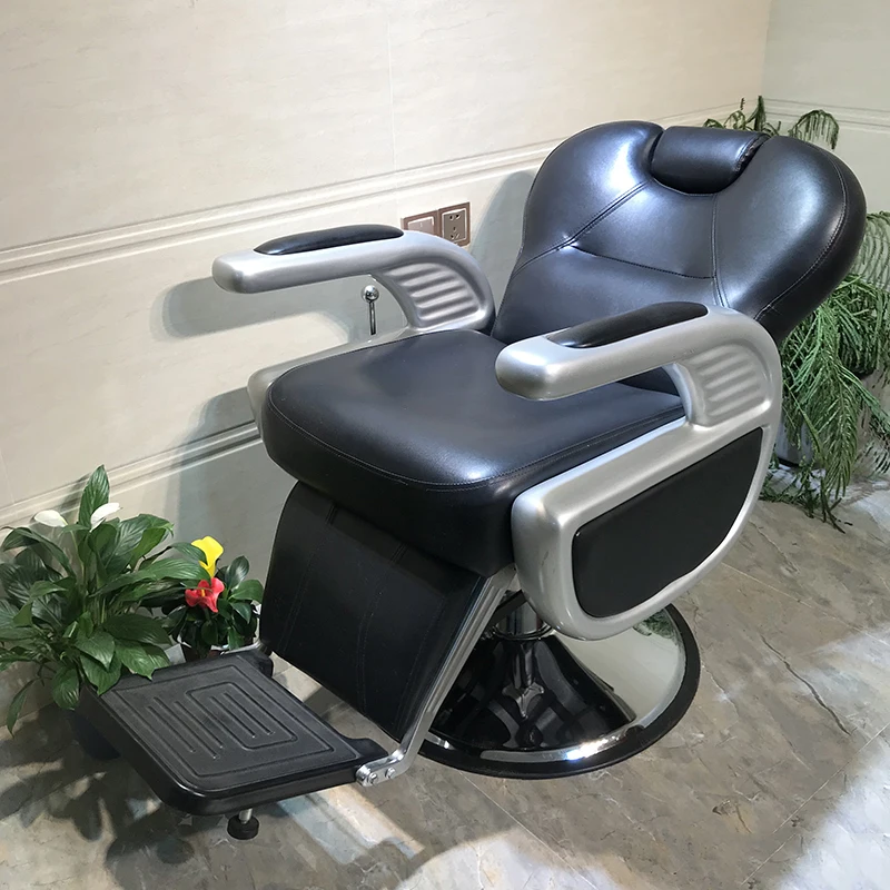 

Stylish Metal Leather Styling Armrest Beauty Salon Furniture Barber Chair