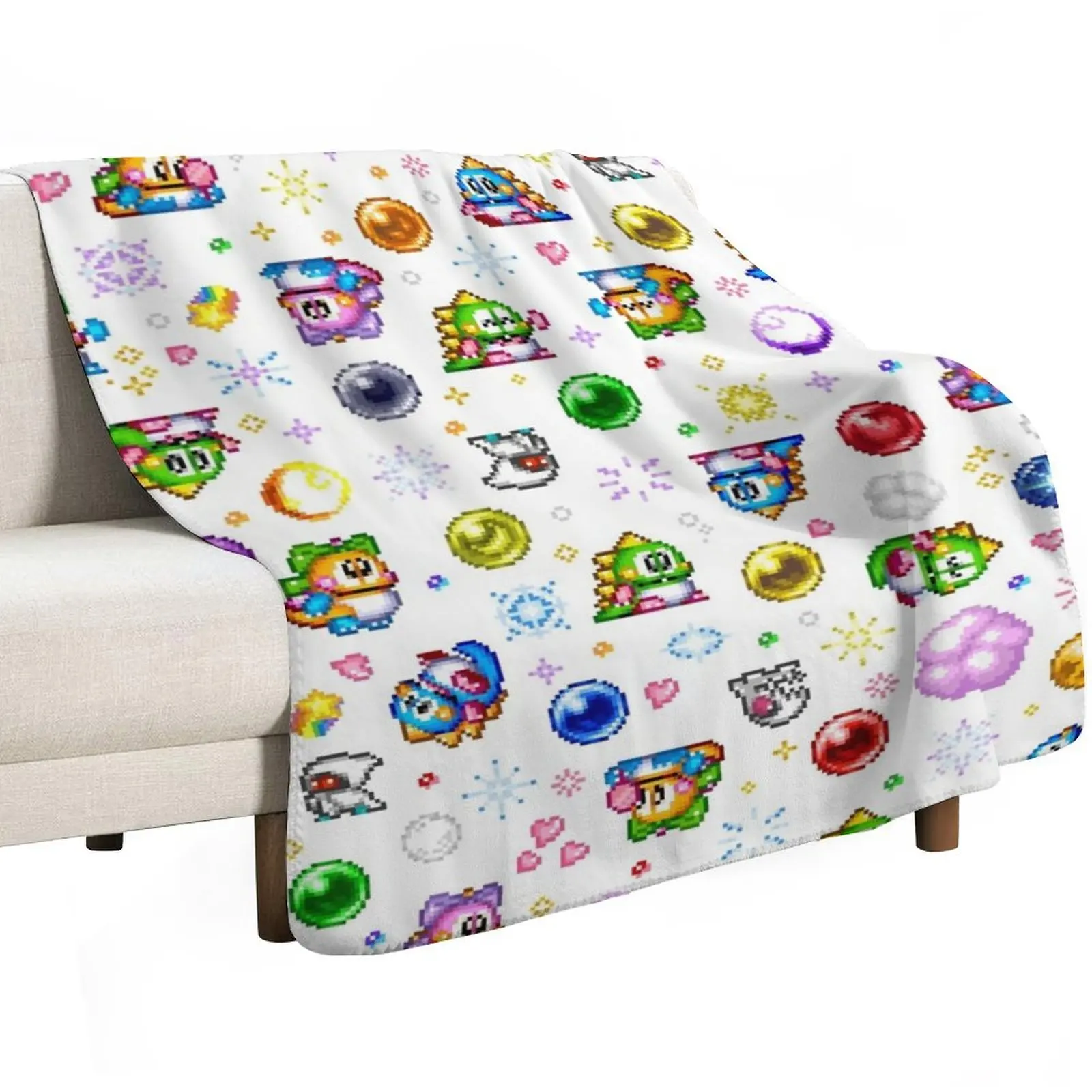 

Bubble Bobble - White Throw Blanket warm winter Thermals For Travel Decorative Sofa Blankets
