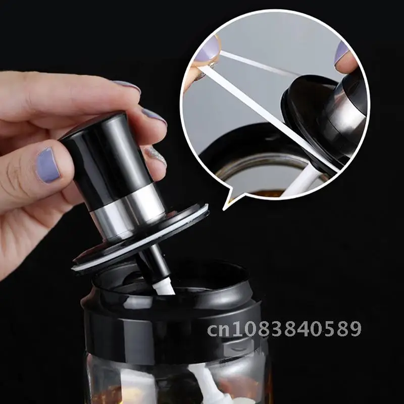 

Glass Condiment Bottles Kitchen Spice Kit Bottles Pepper Spoon Box Seasoning Jars Oil Brush Honey Household Food Set Storage