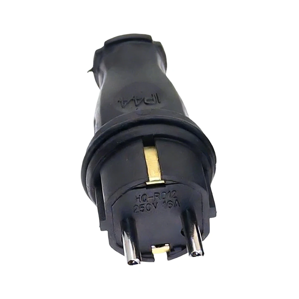 Black Rubber IP44 Socket 2x1x1cm for Outdoor Power Distribution in Residential Commercial and Industrial Sites