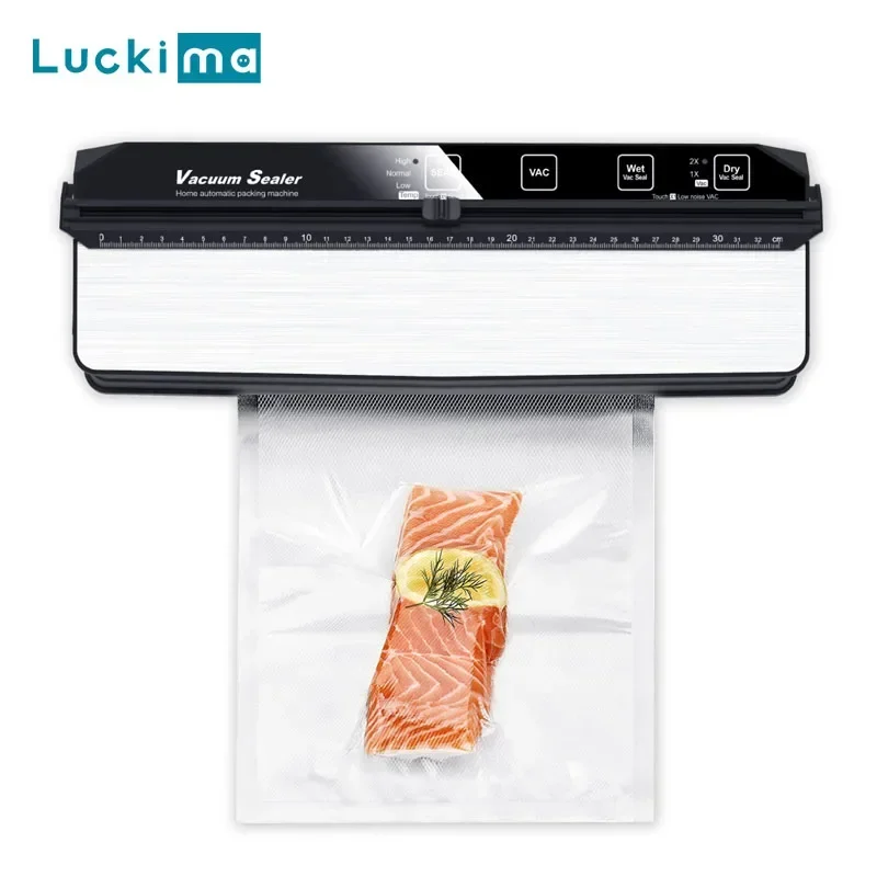 Home Food Vacuum Sealer Household Packaging Machine with Free 15pcs Vacuum bags Cutting Track 110-240V US EU AU UK Plug