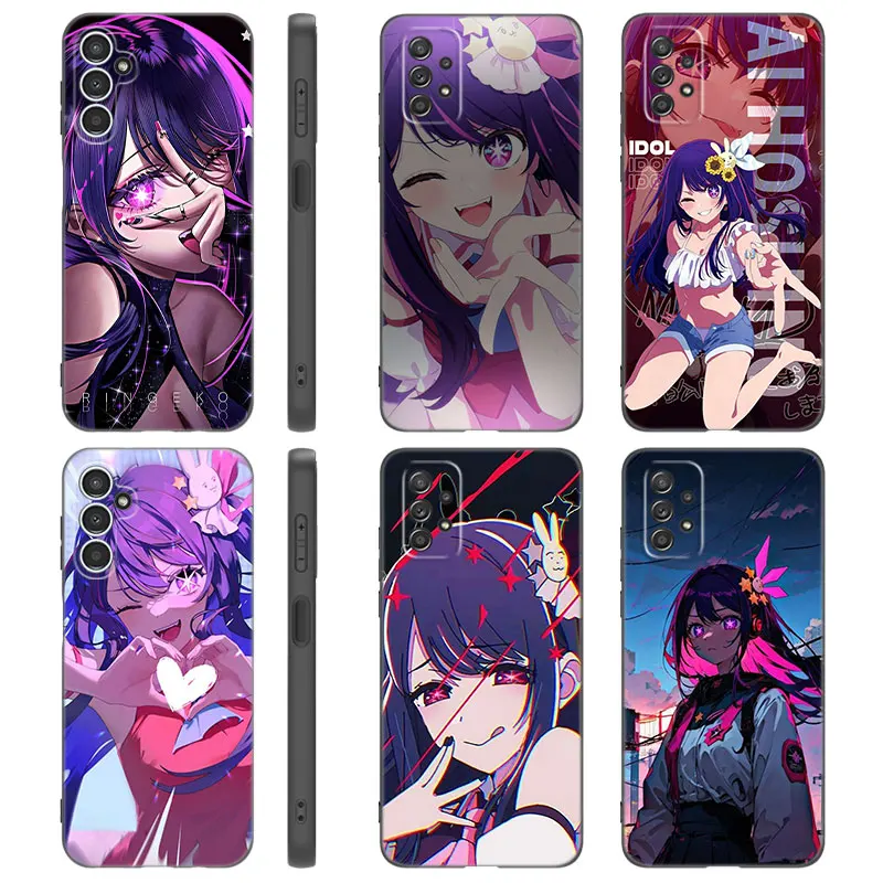 Anime Oshi no Ko Hoshino Ai Case For Samsung A13 A24 A32 4G A23 A34 A35 A52S A53 A54 A55 A73 5G A12 A14 A15 A31 A33 A50 A51 A72