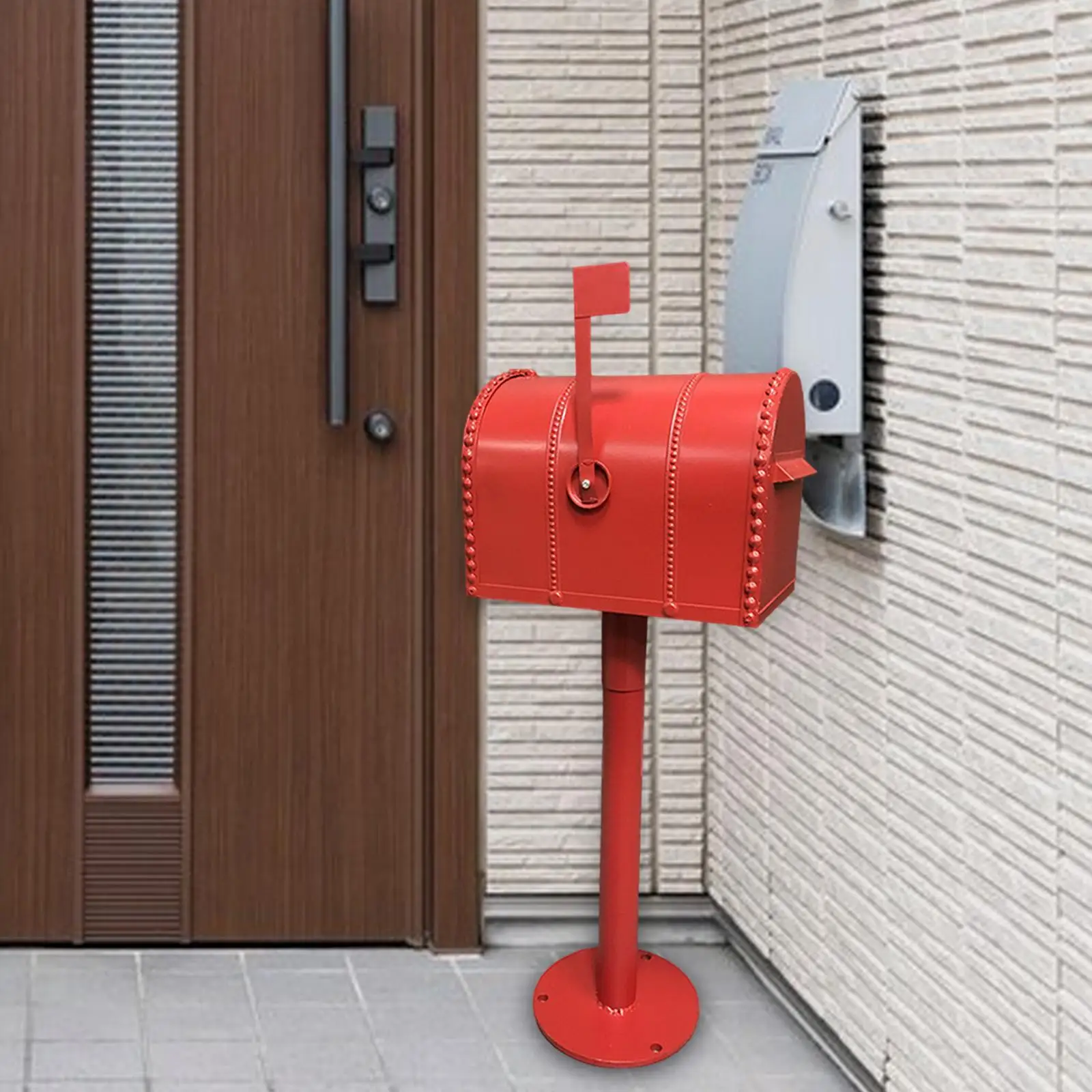 

Mailbox Letterbox Gifts Opinion Box Red Weather Resistant Iron Decor Postbox for