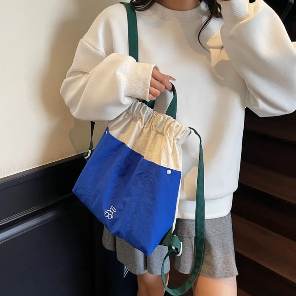 

Стильный нейлоновый рюкзак с множеством карманов в корейском стиле, контрастная холщовая сумка через плечо, вместительная женская сумка для путешествий