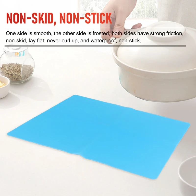 2 Pack A3 Extra Large Silicone Sheet For Crafts Jewelry Casting Molds Mat, Food Grade Silicone Placemat, Multi Purpose Mat, Wate