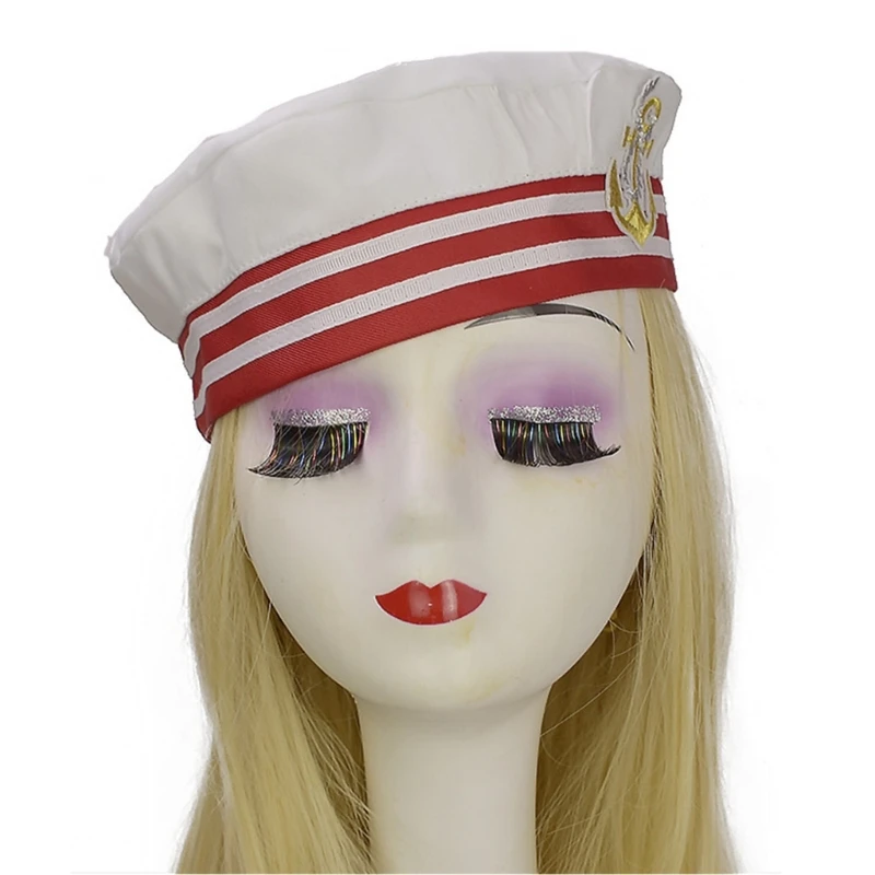 Sailor Captain Hat for Kids Adults Sailor Party Cosplay Costume Props Navy Captain Hat for Sailor Party Dropshipping